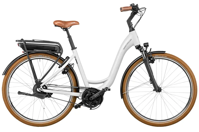 Riese and Muller Swing Automatic Electric Bike Crystal White